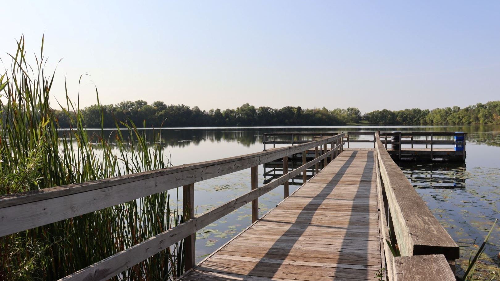 Roger's Lake dock with Roger's Lake in the background